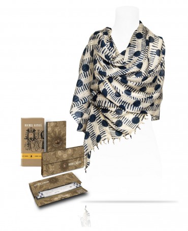 Палантин Женский W40-POINTS/BLEU